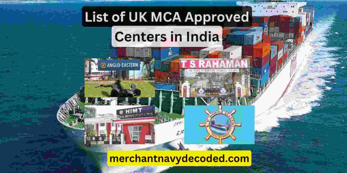 List of UK MCA Approved centers in India