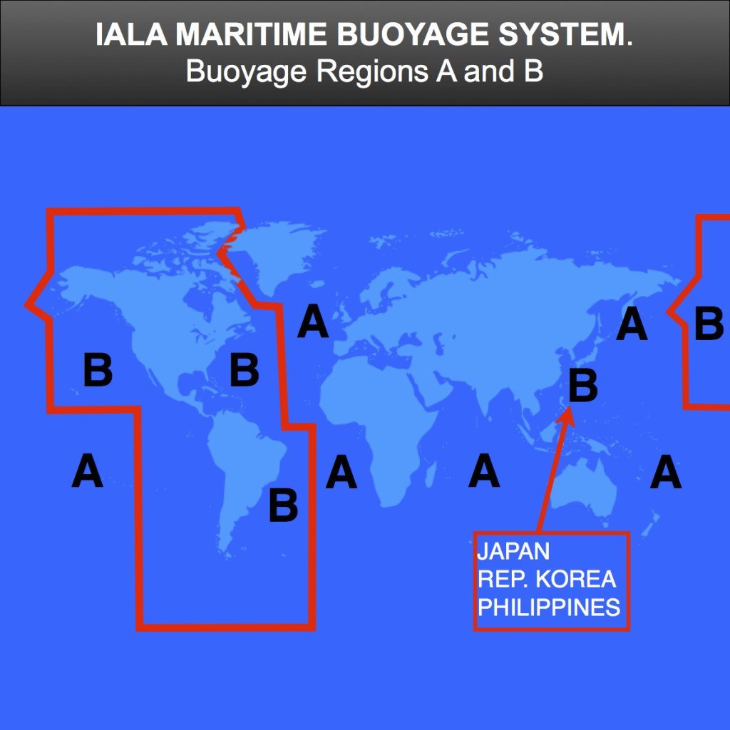 IALA Buoyage Region A and Region B