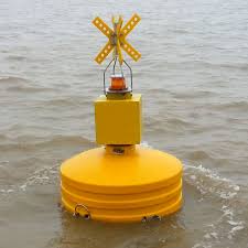 An actual Special Mark Buoy floating